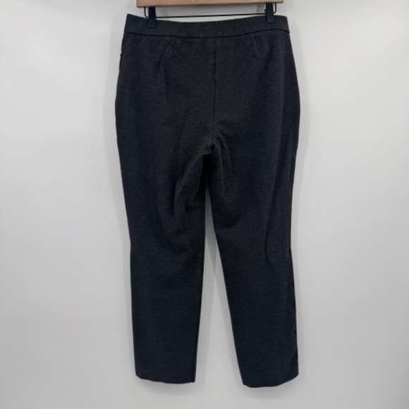 J Jill Pants Women Petite Medium Gray Ponte Slim Leg Stretch Knit Pull On Pocket - Picture 4 of 12